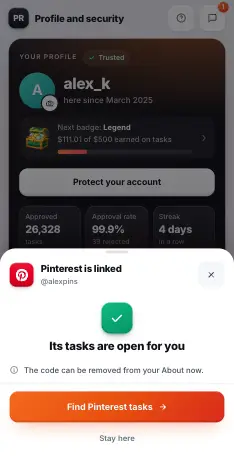 The account is linked
