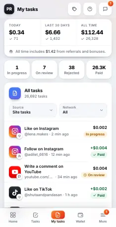 My tasks